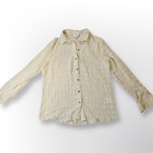 Long Slevewhite buttom down shirt S